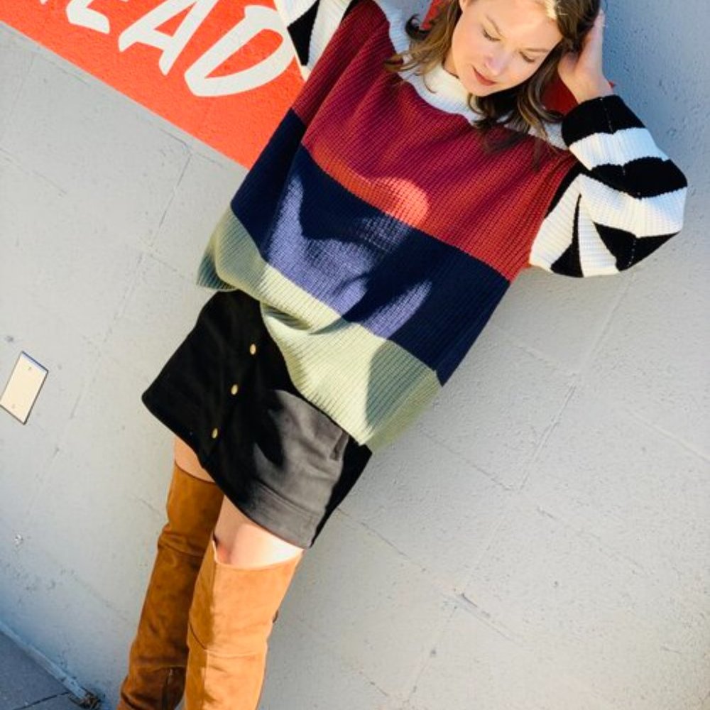 Color-block sweater - Picture 2 of 4
